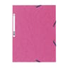 Exacompta chemise à élastiques 3 rabats carte lustrée rose fushia