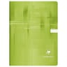 Clairefontaine cahier piqure 24x32 96 pages grands carreaux vert