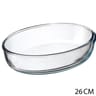 Plat four en verre ovale 26 x 18 cm