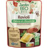 Jardin bio etic ravioli chèvre ciboulette bio sachet individuel 250g