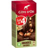 Cote d'or bloc noir amandes entières 4x180g-720g