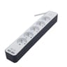 Chacon bloc 5 prises 16A + 2 USB - câble 1.5 m 3G1.0 mm  coloris blanc-gris 298g