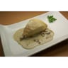 Chapon fondant et sa sauce forestière et ses cèpes
