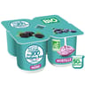 Les 300 Laitiers bio yaourt brassé panaché 2 mûres 2 myrtilles 4x125g