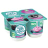 Les 300 Laitiers bio yaourt brassé panaché 2 mûres 2 myrtilles 4x125g