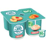 Les 300 laitiers bio yaourt brassé panaché 2 abricot 2 pêche 4x125g