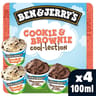 Ben & jerry's mini pot the cookie & brownie cool-lection 4x100ml 288g