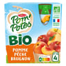 Pom'Potes compotes gourdes bio pomme pêche brugnon 4x90g