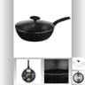Sauteuse aluminium forgé diamètre 28 cm  + couvercle "caractère"