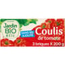 Jardin bio étic coulis de tomate bio 3x200g lot de 3 briques tetra