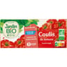 Jardin bio étic coulis de tomate bio 3x200g lot de 3 briques tetra