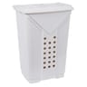 Coffre à linge prima polypropylène blanc céruse 60l