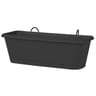 Eda jardinière chorus 50cm + plateau + sup.inv. - anthracite