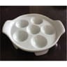 Plat a escargots 6 empreintes 17x14.5x3 cm porcelaine blanche