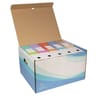 Exacompta container + 5 boites archives carton 5 couleurs