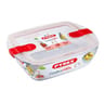 Pyrex cook & heat plat rectangulaire couvercle micro ondes 23x15cm