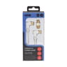 Apm cordon tv coudé m/m 9.52mm blanc 2m+adaptateur femelle 408018