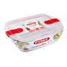 Pyrex cook & heat plat rectangulaire couvercle micro ondes 17*10cm