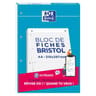 Oxford bloc bristol perforé a4 30 fiches 210g quadrillé 5mm