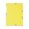 Exacompta chemise à élastique 3 rabats carte lustrée jaune citron