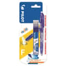 Pilot Roller frixion ball fin effaçable bleu + 3 recharges