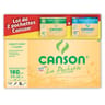 Canson lot de 2 pochettes c à grain + mi teintes vives 24x32cm