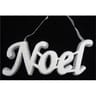 Suspension mot "noël" blanc/ argent