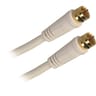 Apm cordon satellite fiche "f" male/male blanc 2m + adaptateur