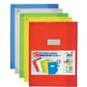 Oxford lot de 4 +1 protège cahier schoollife 24X32 pvc 15/100 rabat transparent assorti