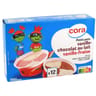 Cora 12 petits pots vanille-chocolat au lait / vanille-fraise 368g