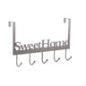 Patère de porte 5 têtes métal sweet home
