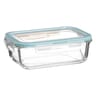 Boîte de conservation en verre rectangulaire 1.18 L avec couvercle plastique