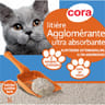 Cora litière agglomérante blanche 5l