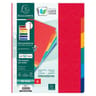 Exacompta 6 intercalaires xl perforées carte lustré couleurs vives 230x297