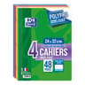 Oxford lot de 4 cahiers openflex agrafes 24x32 48 pages 90g seyes