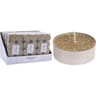 Bougies chauffe-plat dorées x8