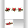 Bougies x3"centre de table" coloris rouge