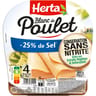 Herta blanc de poulet -25% de sel conservation sans nitrite 4 tranches 140g
