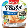 Herta blanc de poulet -25% de sel conservation sans nitrite 4 tranches 140g