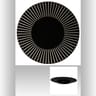 Assiette plate sun noir 27 cm