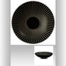 Assiette creuse sun noir 19 cm