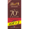 Lindt dessert noir 70% intense lot 2x200g-400g