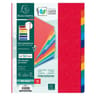 Exacompta 12 intercalaires xl perfor carte lustré couleurs vives 230x297