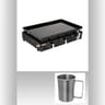 Plancha gaz 3 feux 8 kw cuisson 53x36 cm