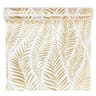 Chemin de table intisse 28x400cm wave or fond blanc