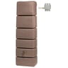 Récupérateur d'eau kit cuve murale slim 300 litres  taupe avec collecteur filtrant éco gris