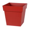 Pot toscane carré 32cm rouge rubis 22 litres