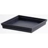 Soucoupe toscane carrée 26,7cm gris anthracite