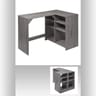 Bureau avec 6 casiers de rangement gris