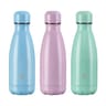 Gourdes unies coloris pastels 350ml inox aqua